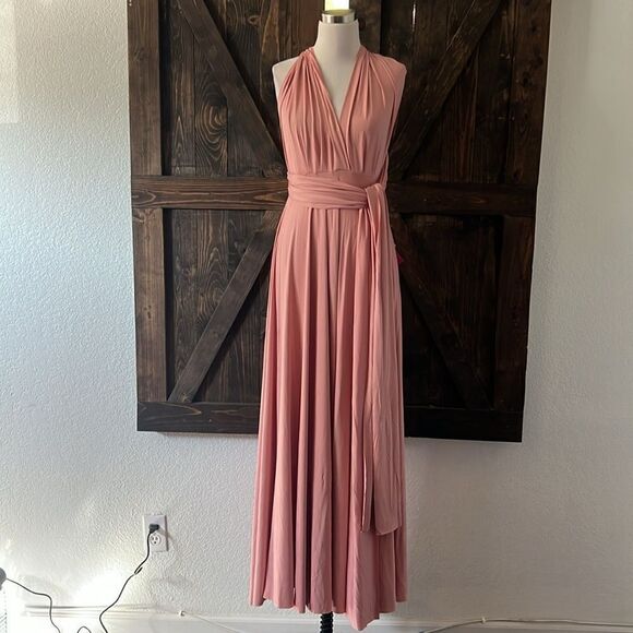 Infinity Bandeau Convertible Bridesmaid Dress Multiway Wrap Long Wedding Guest - Picture 3 of 14